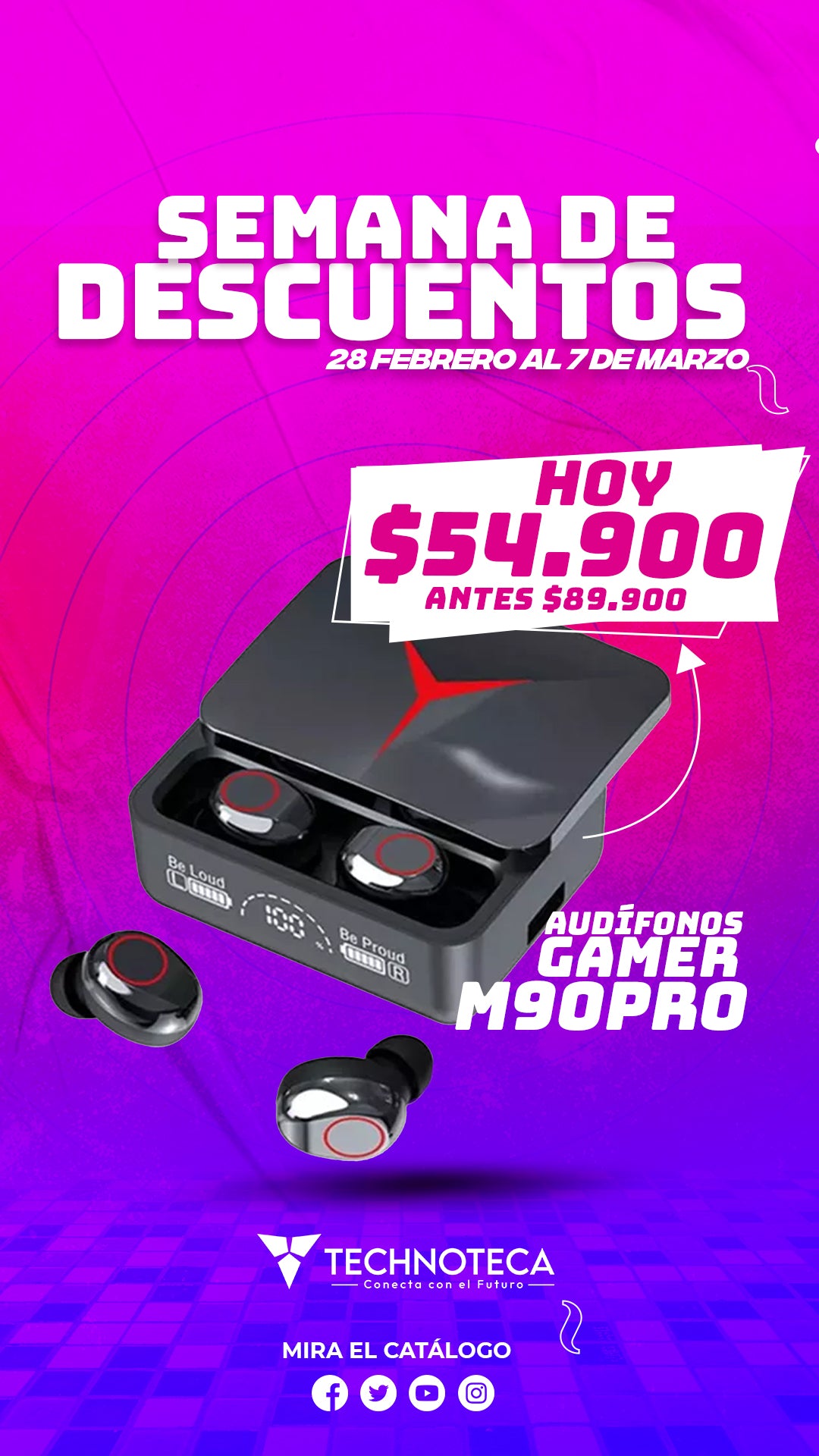 Audífonos Gamer M90 Pro – Rendimiento, Comodidad y Conectividad Sin Límites