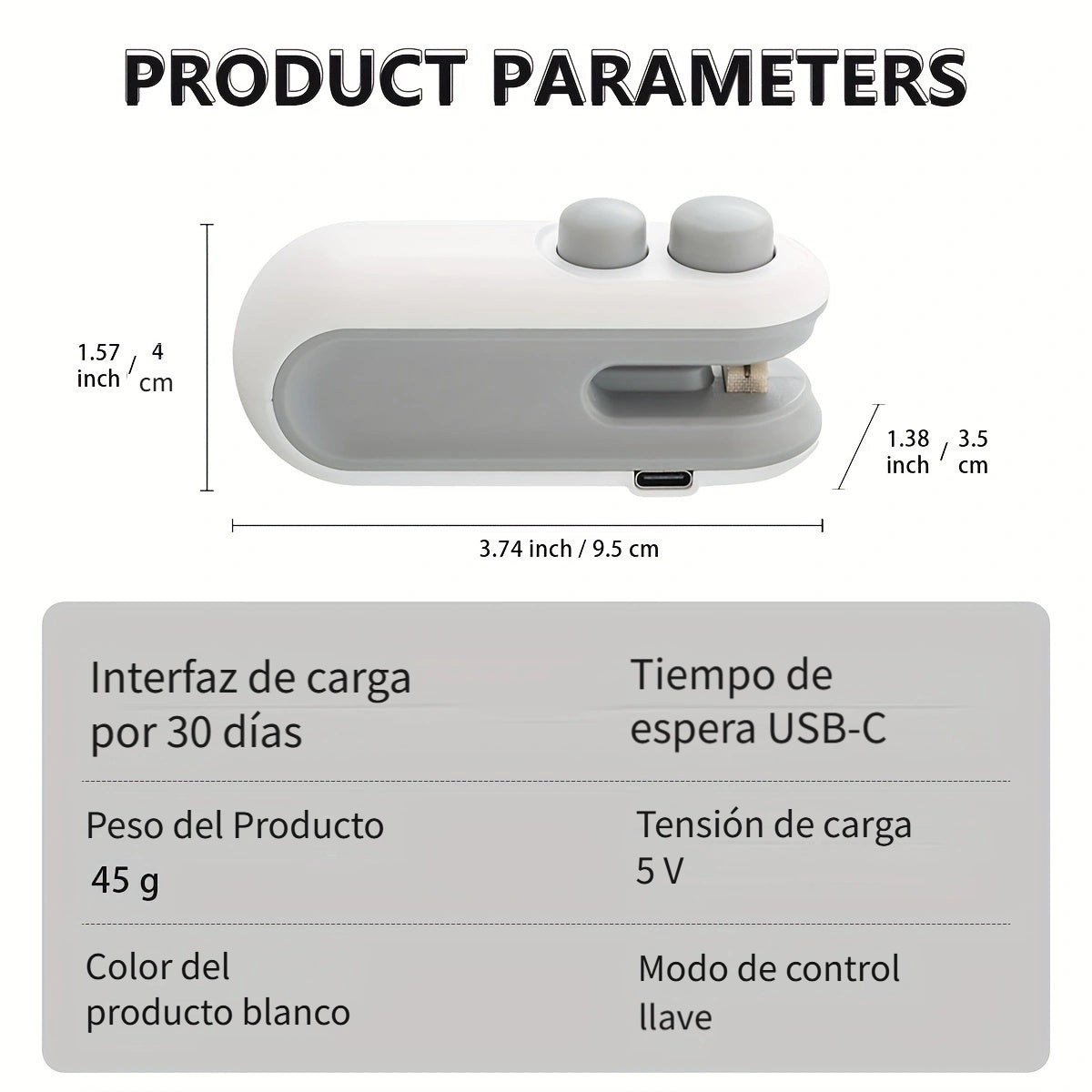 Sellador de Bolsas Plásticas Portátil 2 en 1 – Frescura en tus Manos - RECARGABLE