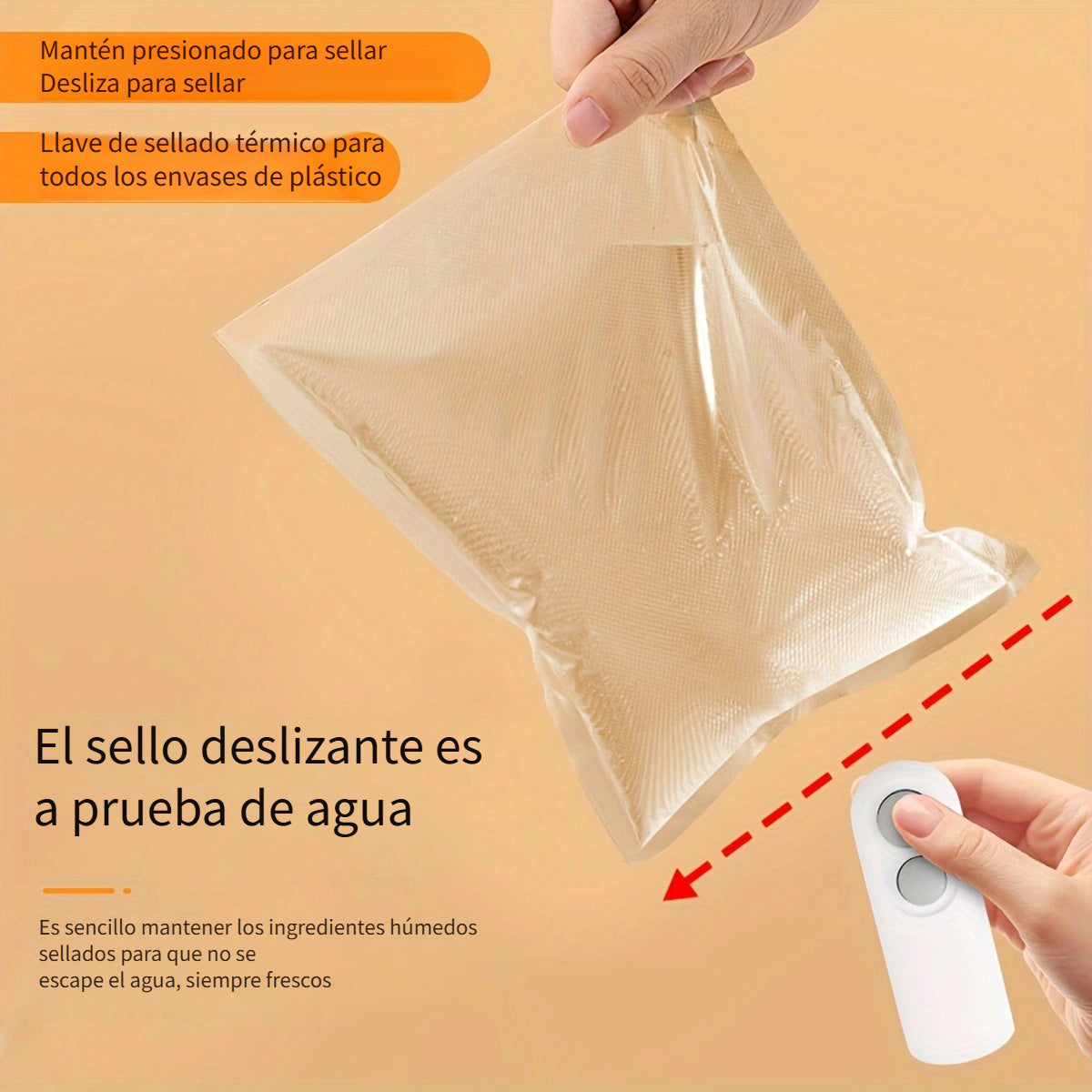 Sellador de Bolsas Plásticas Portátil 2 en 1 – Frescura en tus Manos - RECARGABLE