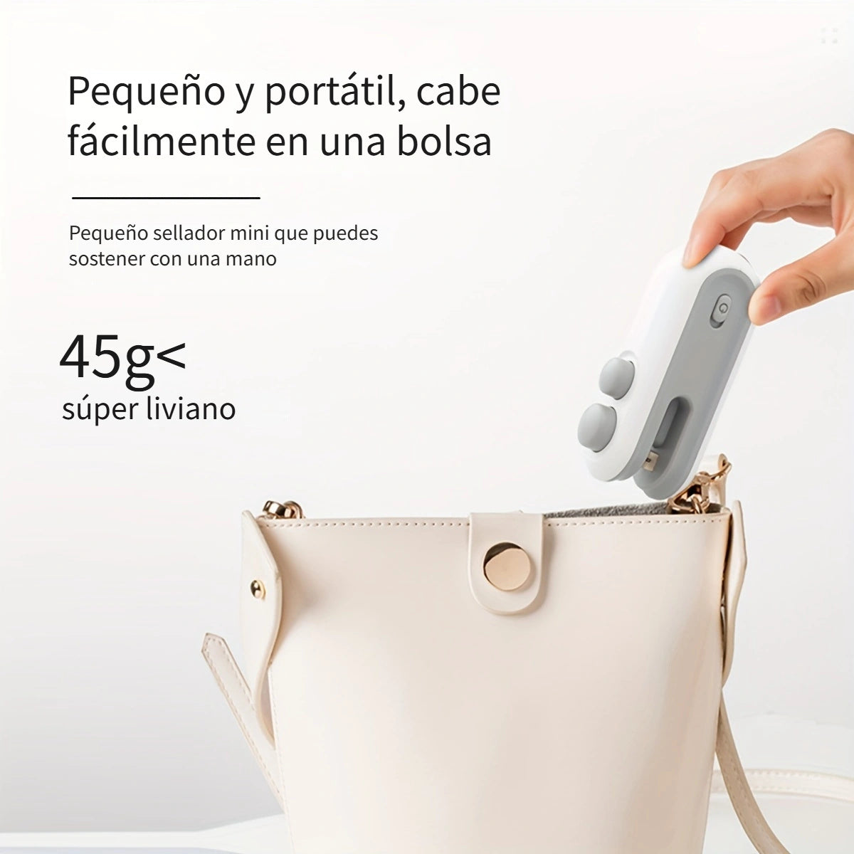 Sellador de Bolsas Plásticas Portátil 2 en 1 – Frescura en tus Manos - RECARGABLE