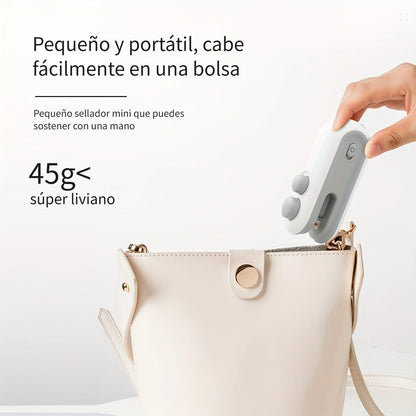 Sellador de Bolsas Plásticas Portátil 2 en 1 – Frescura en tus Manos - RECARGABLE